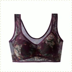 Bra Printing Cloudy Softness Underwear Vest Unsupported Ultra-thin Coasters 3d Stereoscopic Free Curl
