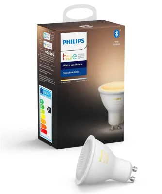 Philips Hue White Ambiance GU10 (Bluetooth) Smart Light with App Control and Google Assistant / Homekit / Alexa / Zigbee ready