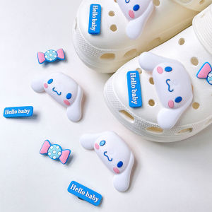 6Pcs Crocs Jibbitz Charms Cute Cartoon Cinnamoroll Shoe Buckle Detachable Shoe Decoration for Crocs