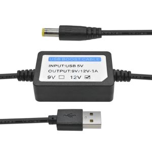 1M USB 5V to DC 9/12V Boost Module Adapter Cord Transformer Cable for WiFi Router USB lights fans