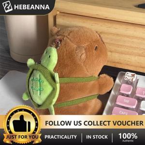 hebeanna Kawaii Plush snotty capybara พวงกุญแจน่ารักกับกระเป๋าเต่าพวงกุญแจตุ๊กตาสร้างสรรค์ตุ๊กตายัดนุ่นของเล่นของขวัญวันเกิด