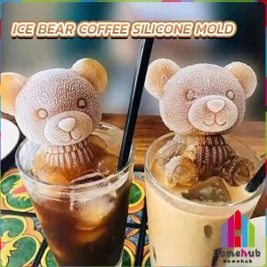 Homehub Silicone 3D Bear Molder Ice-making Ice Cube Ice Mold Box Ice Cream Coffee Chocolate Molder