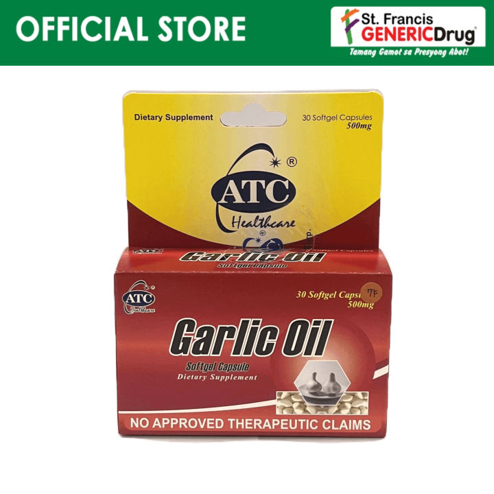 Garlic Oil (ATC®) 500 mg Softgel Capsule Lazada PH