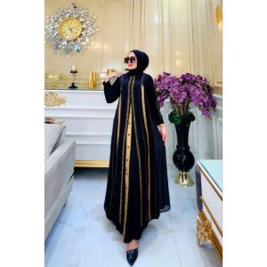 Gamis Abaya Turkey Jersey Mix Ceruty Terbaru Size M L XL XXL