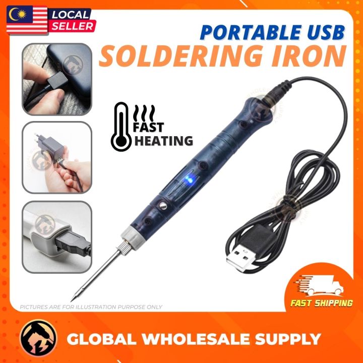 [READY STOCK] USB Soldering Set Soldering 5V 8W Iron Welding Soldering ...
