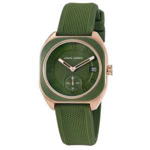 Jam tangan Wanita Jonas Jasmin 2225L tali karet tanggal aktif detik bawah original