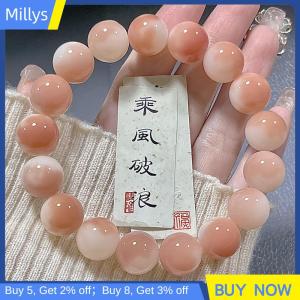 Millys Natural Bodhi Root Bracelet With Round Beads Buddha Beads Recitation Beads Bracelets