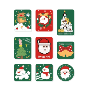 MAOMEI Mềm mại Nam châm dán tủ lạnh hình chủ đề Giáng sinh. Ông già Noel Tuần lộc Decal dán từ tính mềm Dễ thương Tất Trang trí tủ lạnh Trang trí nhà cửa