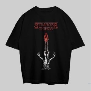 Vaba Kaos distro cowok cewek Terbaru 2022 / kaos Jumbo motif keren Stranger Things Tshirt/ Kaos Hitam Kombed 24S 30S Premium/Kaos Oversize