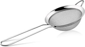 Fine Mesh Strainer Stainless Steel Mesh Strainers with Long Handle Cocktail Sifter Tea Sieve for Kitchen Food Flour Baking Pastas Juice Strainer 3 inch