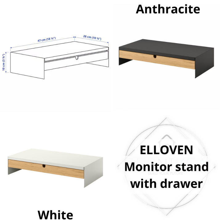 IKEA ELLOVEN Monitor stand with drawer Lazada
