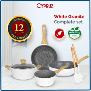 PANCI SET CYPRUZ PI 0913 Complete Set White Granite 7 Pcs