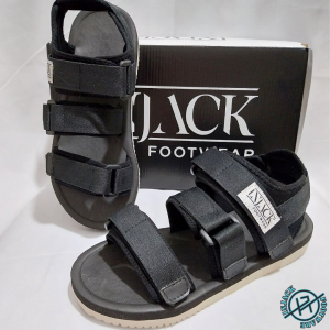 Injack Footwear - Sandal Sendal Gunung Traveling Casual Pria Wanita Wren Black White size 36-44