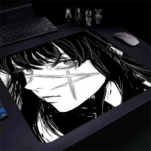 Anime Samurai Girl Mouse Pad Large Computer Office Game Table Mats 400X450 Anti-slip Rubber Waterproof Mat Desktop Keyboard Pads2026