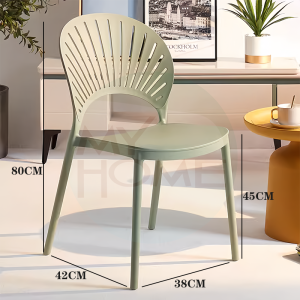 MYHOME Nordic Chair Plastic Chair Thickened Dining Chair Furniture Home Chair Cafe Chair Study Chair Living Chair