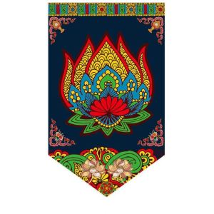 Southeast Asian Triangle Decorative Curtain Thai Style Homestay Indian Ethnic Restaurant Entrance Hall Triangle Flag Curtain Magic