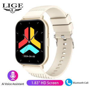 LIGE 2023 jam tangan pintar pria dan wanita tampilan jam khusus panggilan bluetooth asisten suara anti air pelacak kesehatan dan kebugaran Smart Watch