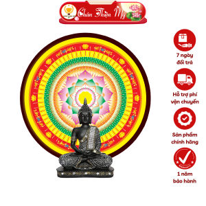 Hào Quang Cơ Phật Giáo Hoa Sen CHÂN THIỆN MỸ Đèn Trang Trí Bàn Thờ Cho Tượng Phật HQCPG-28