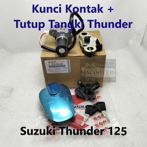 Kunci Kontak 4SF + Tutup Tangki SUZUKI THUNDER125 KUALITAS ASLI ORIGINAL SUZUKI SGP KONCI (Bisa Cod)