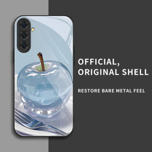 สำหรับ Samsung Galaxy S24 FE และ Samsung S24 FE 5G เคสศัพท์กันตกแบบคริสตัลแอปเปิ้ล มีสไตล์และบุคลิกภาพ