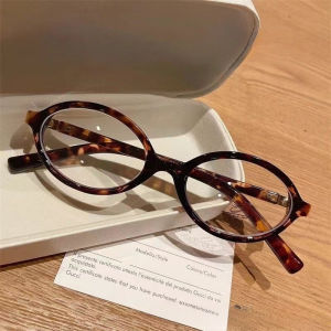 Fashion Eyeglasses For Women Anti Blue Light Eyewear Glasses Black Oval Frame Replaceable Lens Eyeglasses Kacamata