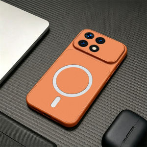 PBZZ Case for poco x6 F6 M6 F7 M7 F8 PRO 4G redmi 13c 5g F8 ULTRA 5G phone casing Softcase shockproof Cover aesthetic for boys Magnetic cute orange KNBS1