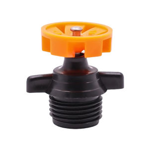 หัวฉีดน้ำพ่นหมุนแบบฟลายวีล 360 องศาไม่มีสิ่งกีดขวางระยะกลางชลประทานพลาสติกหมุนดอกไม้รดน้ำหัวฉีดสนามหญ้า atomized