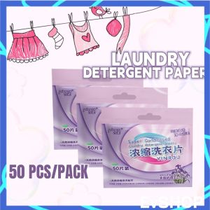 (50 PCS) Laundry Concentrated Detergent Paper Efficient Color Protect Sheet Laundry Tablets In Packs Soap Washing Cloth