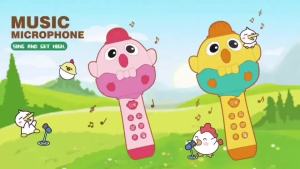 ZANKTOYS Kids Wireless Microphone With Bluetooth Sound Set Baby Musical Toy Fun Karaoke Microphone For Kids Rechargeable