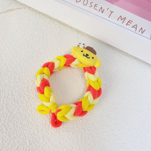 [Bán thua lỗ] Phim hoạt hình dễ thương Sanrio tóc đuôi ngựa cao dây buộc tóc Y2K Kuromi đàn hồi cao nhựa bện tự làm dây buộc tóc cho bé gái