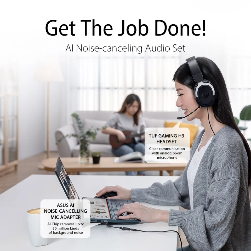 Background Noise Ai Noise Cancelling Headphones 99% Microphone