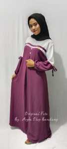 Gamis Wanita Crinkle Terbaru  Adem Dan Lembut Gamis Lebaran 2025 Simpel Mewah Elegan