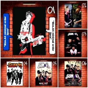 POSTER DINDING SUM41/SIZE.A4/TANPA BINGKAI.