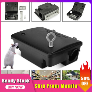 【Ready Stock】Rodent Poison Box Indoor Outdoor Clamshell Rodent Bait Station Plastic Rats Bait Poison killing Mouse Trap Box With Lock
