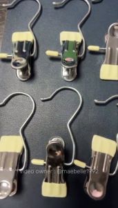 [10Pcs] Stainless Steel Hook Clips Multipurpose Clothes Pegs Traceless Metal Hanging Clamp