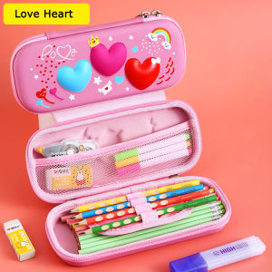 Kotak Pensil 3D Bahan EVA Anti Air - Kotak Pensil Anak Import Karakter Lucu - Tempat Pensil Timbul 3D karakter Rabbit Dino Astronot Rocket Kotak timbul tempat pensil anak laki laki