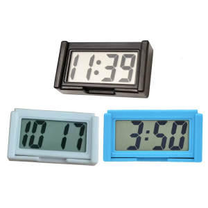 Mini Clock Car Truck Interior Ornaments Auto Dashboard Stick-On Workshop Digtal Clock Electronic Clock