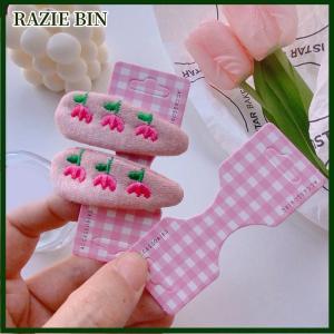 RAZIE BIN 50ชิ้น colorfu ตาข่ายครึ่งพับบัตรอุปกรณ์เสริมผมกระดาษป้ายบัตรผมเชือกผูกผมฉลากบรรจุภัณฑ์บัตรป้ายแท็กแขวน