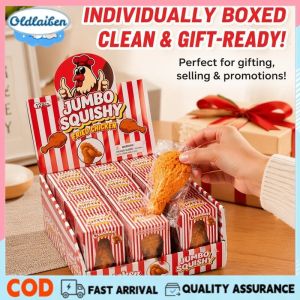 Oldlaiben Fried Chicken Leg Squishy Toy Realistic Texture Slow Rebound TPR Stress Relief Small Or XL Gift