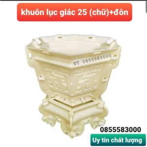 Khuôn đúc chậu lục giác 25 và chân đôn (khuôn chậu ABS có lòng trong) [đọc kỹ mô tả trước khi mua]