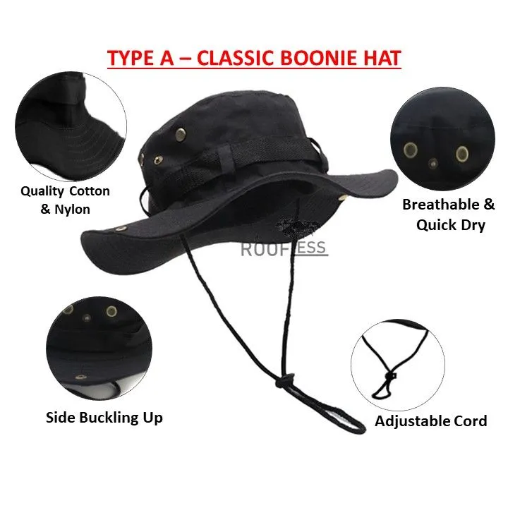 ROOFLESS%20Hiking%20Fishing%20Fisherman%20Jungle%20Sun%20Boonie%20Hat%20Bucket%20Topi%20Camping%20Hutan%20-%20Image%204