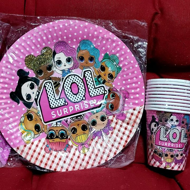 LOL Paper Plate and Cups 20pcs total Lazada PH