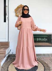 Gamis Dress Lesya Lady Crush Polos Premium Terbaru Dan Mewah