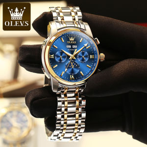 OLEVS Watch for Men Swiss Certified Automatic Mechanical New 2022 Water Proof Original Stainless Steel Strap Luminous
