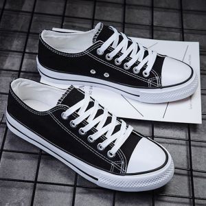 LEMON plaid canvas shoes male student 2024 new trend Korean version versatile black and white chessboard casual shoes ins tide board shoes