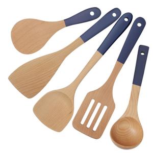 Quality Wooden Kitchen Utensils Spoons For Cooking Cutlery Natural Bamboo Spoons Non Stick Gift Kitchen Tools