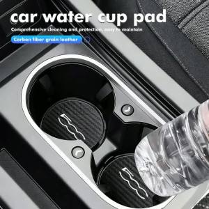 Kail Fiat Special Cup Slot Coaster 2Pcs Non Slip Water Cup Pad For Abarth 500 Doblo Tipo Ducato Fiorino 5B9Z4