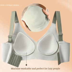 Sports bra women antisagging small breasts love heart color collision adjustable sports underwear