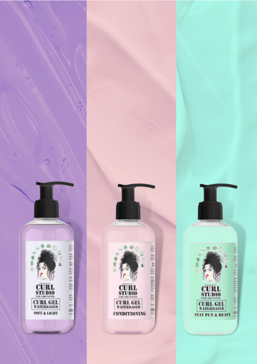 CGM Curl Studio waterbased curl enhancing styling conditioning gels