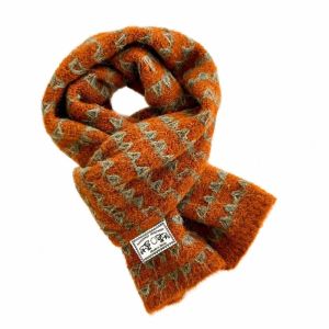 WENKEN Dệt phẳng Khăn len dệt  Thoải mái Ấm áp Khăn giữ ấm cổ Phong cách Hàn Quốc Sọc sọc Khăn quàng cổ mùa đông Phụ nữ